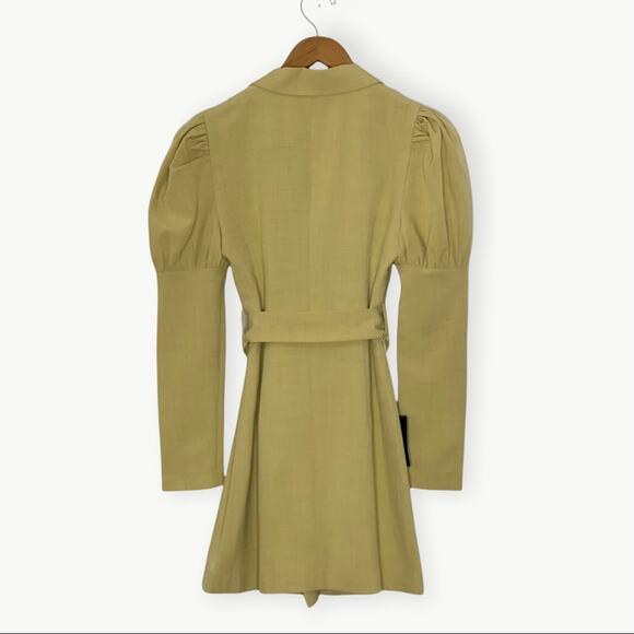 Quaint by Durlana Quantas Yellow Ginger Blazer Dress 34 XS NWT - Picture 5 of 9